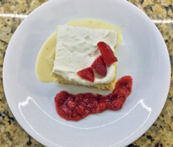 Tres Leches With Cream Berries Compote