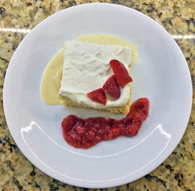 Tres Leches With Cream Berries Compote