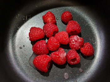 Fresh Raspberry Fruit with sweetener