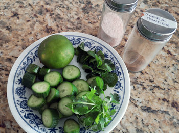 cucumber mint coriander lime salt cumin